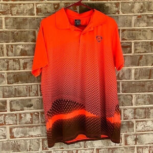 Sport-Dri Orange Black Dri Fit Polo Shirt